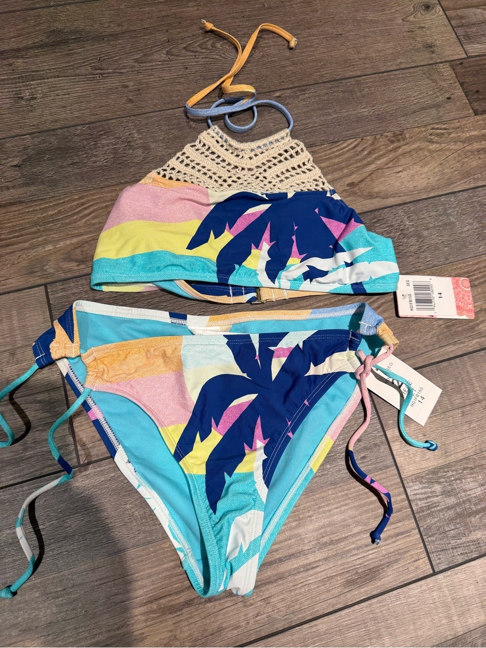 Hobie Girls Bikini Size 14 NWT